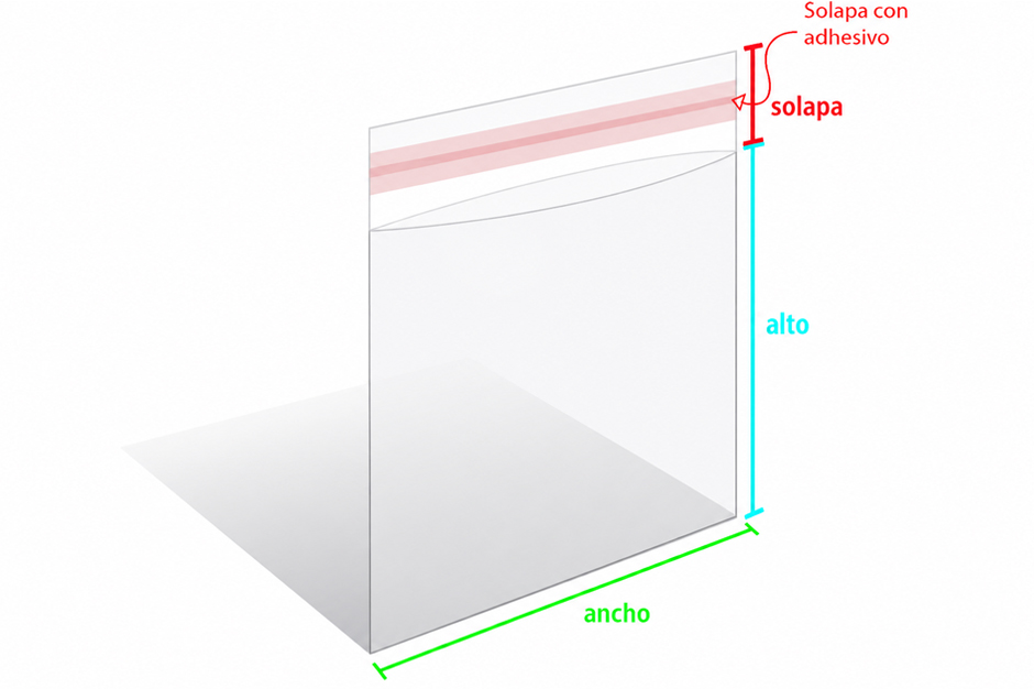 Bolsa sello lateral con solapa
